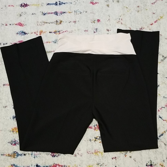 Black Full Panel Maternity Dress Pants - Picture 5 of 7